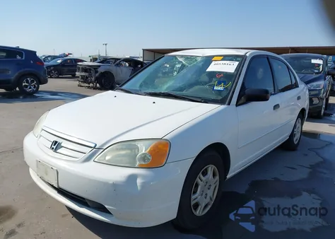 2001 Honda Civic Lx z USA, uszkodzony, nr VIN 2HGES15531H586329